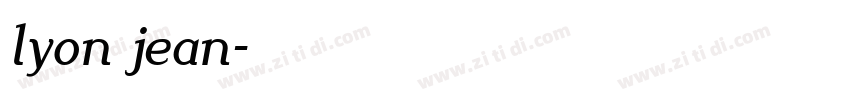 lyon jean字体转换